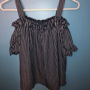 Off The Shoulder Striped Top